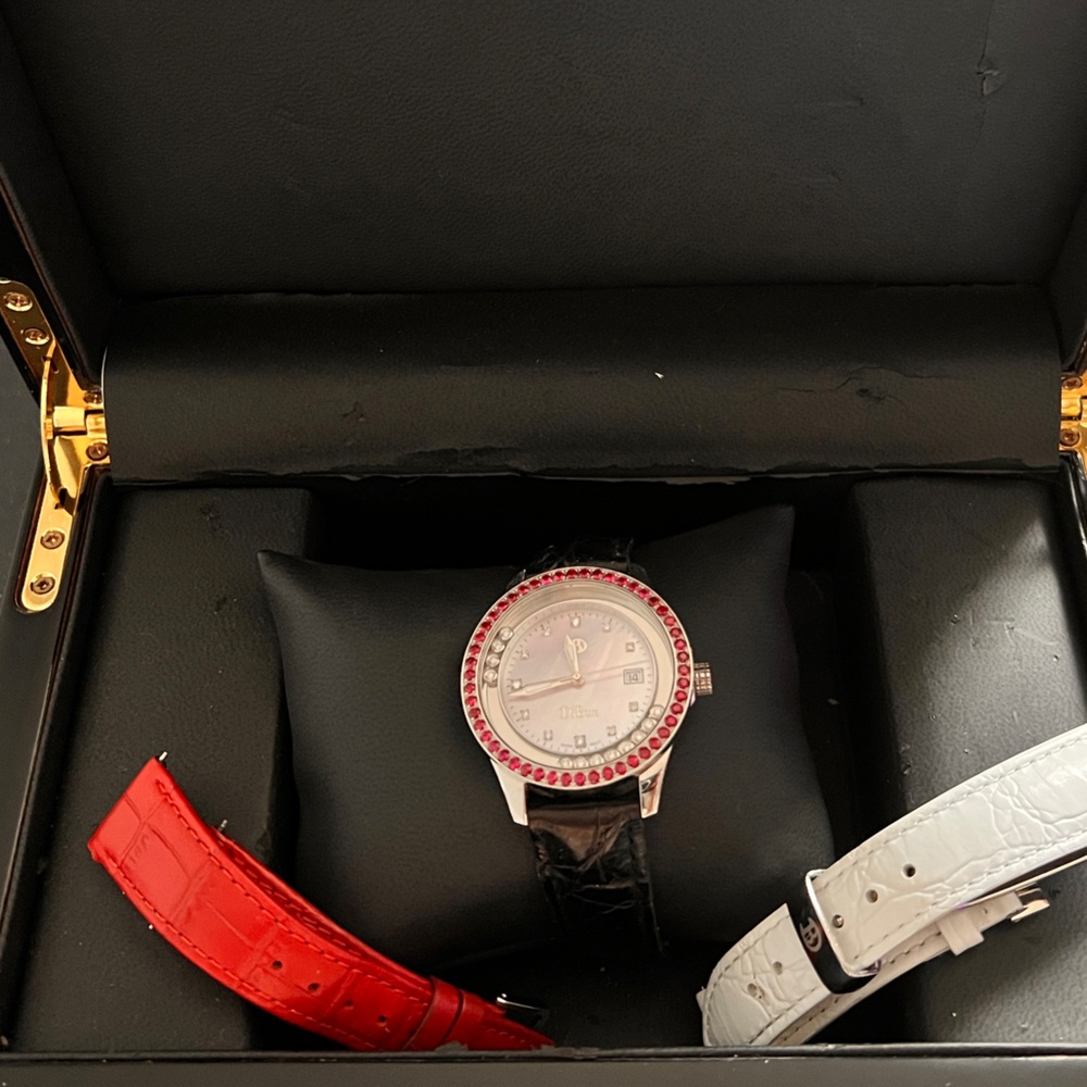 Dibur!! Authentic Dibur Watch With Ruby Bezel And… - image 2